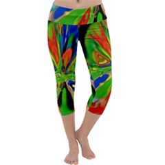 Acrobat Wormhole Transmitter Monument Socialist Reality Rainbow Capri Yoga Leggings by Mariart