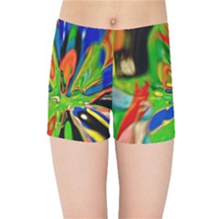 Acrobat Wormhole Transmitter Monument Socialist Reality Rainbow Kids Sports Shorts by Mariart