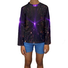 Animation Plasma Ball Going Hot Explode Bigbang Supernova Stars Shining Light Space Universe Zooming Kids  Long Sleeve Swimwear by Mariart