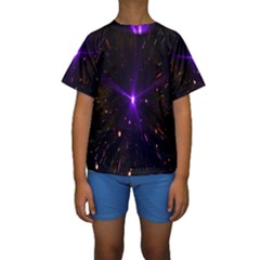 Animation Plasma Ball Going Hot Explode Bigbang Supernova Stars Shining Light Space Universe Zooming Kids  Short Sleeve Swimwear by Mariart