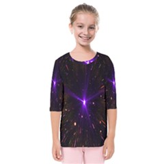 Animation Plasma Ball Going Hot Explode Bigbang Supernova Stars Shining Light Space Universe Zooming Kids  Quarter Sleeve Raglan Tee