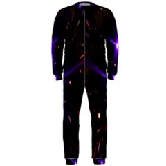 Animation Plasma Ball Going Hot Explode Bigbang Supernova Stars Shining Light Space Universe Zooming Onepiece Jumpsuit (men)  by Mariart