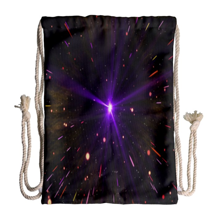 Animation Plasma Ball Going Hot Explode Bigbang Supernova Stars Shining Light Space Universe Zooming Drawstring Bag (Large)