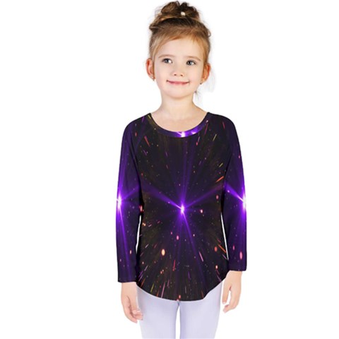 Animation Plasma Ball Going Hot Explode Bigbang Supernova Stars Shining Light Space Universe Zooming Kids  Long Sleeve Tee by Mariart