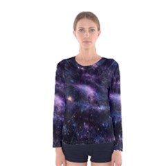 Animation Plasma Ball Going Hot Explode Bigbang Supernova Stars Shining Light Space Universe Zooming Women s Long Sleeve Tee