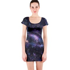 Animation Plasma Ball Going Hot Explode Bigbang Supernova Stars Shining Light Space Universe Zooming Short Sleeve Bodycon Dress