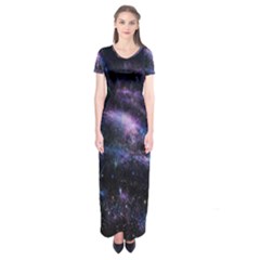 Animation Plasma Ball Going Hot Explode Bigbang Supernova Stars Shining Light Space Universe Zooming Short Sleeve Maxi Dress