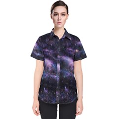 Animation Plasma Ball Going Hot Explode Bigbang Supernova Stars Shining Light Space Universe Zooming Women s Short Sleeve Shirt