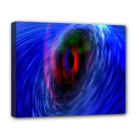 Black Hole Blue Space Galaxy Deluxe Canvas 20  X 16  