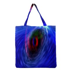 Black Hole Blue Space Galaxy Grocery Tote Bag