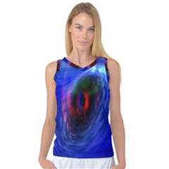 Black Hole Blue Space Galaxy Women s Basketball Tank Top