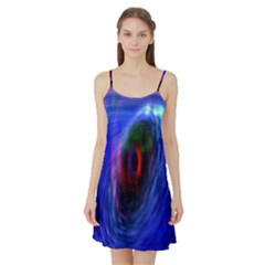 Black Hole Blue Space Galaxy Satin Night Slip