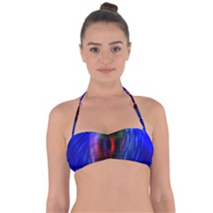 Black Hole Blue Space Galaxy Halter Bandeau Bikini Top