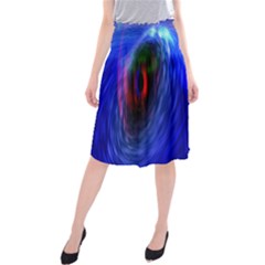 Black Hole Blue Space Galaxy Midi Beach Skirt