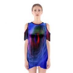 Black Hole Blue Space Galaxy Shoulder Cutout One Piece