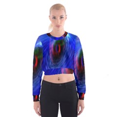 Black Hole Blue Space Galaxy Cropped Sweatshirt