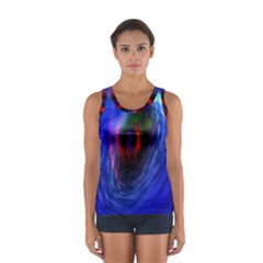 Black Hole Blue Space Galaxy Sport Tank Top 