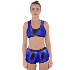 Black Hole Blue Space Galaxy Racerback Boyleg Bikini Set