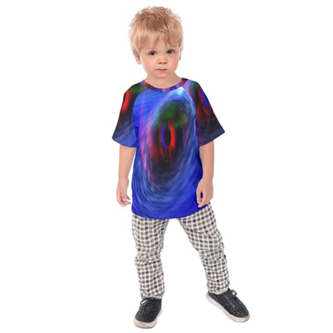 Black Hole Blue Space Galaxy Kids Raglan Tee by Mariart