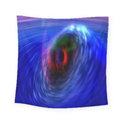 Black Hole Blue Space Galaxy Square Tapestry (small) by Mariart