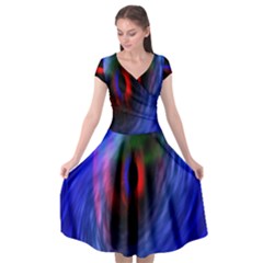 Black Hole Blue Space Galaxy Cap Sleeve Wrap Front Dress by Mariart