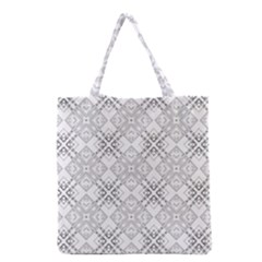 Background Pattern Diagonal Plaid Black Line Grocery Tote Bag