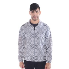 Background Pattern Diagonal Plaid Black Line Wind Breaker (men) by Mariart