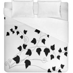 Black Leaf Duvet Cover (king Size)