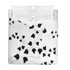 Black Leaf Duvet Cover Double Side (full/ Double Size)