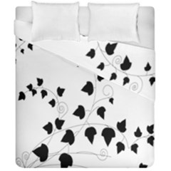 Black Leaf Duvet Cover Double Side (california King Size)