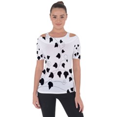 Black Leaf Short Sleeve Top