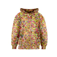 Multicolored Mixcolor Geometric Pattern Kids  Pullover Hoodie