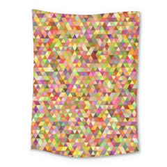 Multicolored Mixcolor Geometric Pattern Medium Tapestry by paulaoliveiradesign