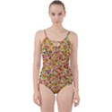 Multicolored Mixcolor Geometric Pattern Cut Out Top Tankini Set View1