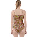 Multicolored Mixcolor Geometric Pattern Cut Out Top Tankini Set View2