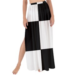 Grid Domino Bank And Black Maxi Chiffon Tie-up Sarong