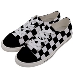 Grid Domino Bank And Black Women s Low Top Canvas Sneakers