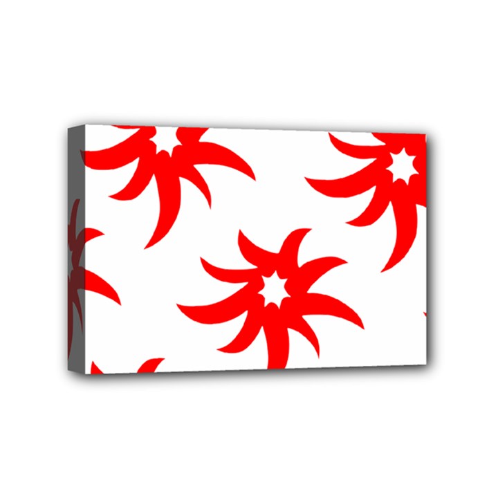 Star Figure Form Pattern Structure Mini Canvas 6  x 4 