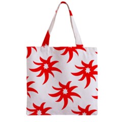 Star Figure Form Pattern Structure Zipper Grocery Tote Bag by Nexatart