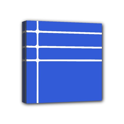 Stripes Pattern Template Texture Blue Mini Canvas 4  X 4  by Nexatart