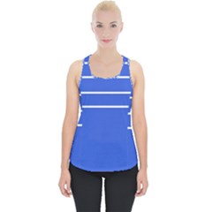 Stripes Pattern Template Texture Blue Piece Up Tank Top