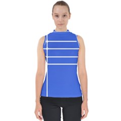 Stripes Pattern Template Texture Blue Shell Top