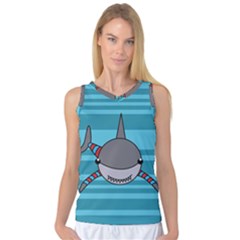 Shark Sea Fish Animal Ocean Women s Basketball Tank Top by Nexatart