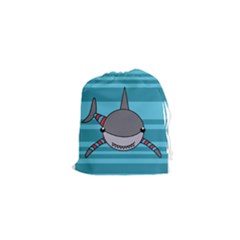 Shark Sea Fish Animal Ocean Drawstring Pouches (xs)  by Nexatart