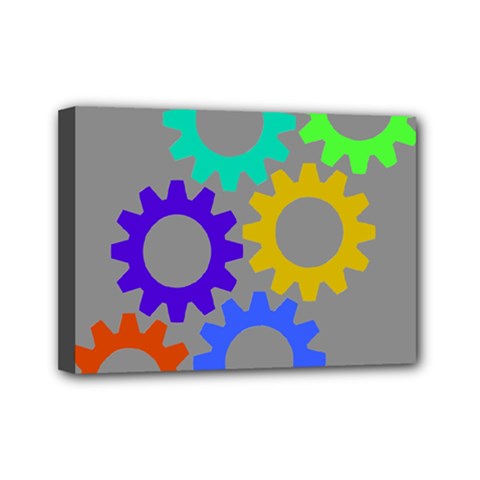 Gear Transmission Options Settings Mini Canvas 7  X 5  by Nexatart