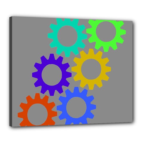 Gear Transmission Options Settings Canvas 24  X 20  by Nexatart