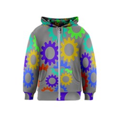 Gear Transmission Options Settings Kids  Zipper Hoodie by Nexatart