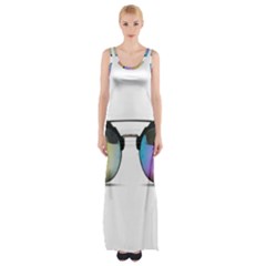 Sunglasses Shades Eyewear Maxi Thigh Split Dress by Nexatart