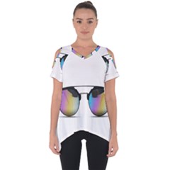 Sunglasses Shades Eyewear Cut Out Side Drop Tee