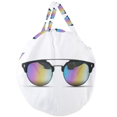 Sunglasses Shades Eyewear Giant Round Zipper Tote